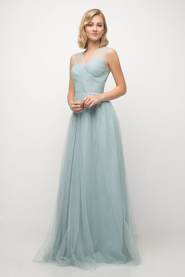 Layered Tulle A-Line Bridesmaid Dress-11