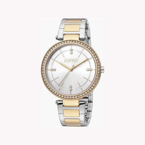 ESPRIT Women's Watch with Silver Stainless Steel Case and Silver & Gold Stainless Steel Band-0