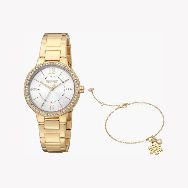 ESPRIT Women's Watch with Gold Stainless Steel Case and Gold Stainless Steel Band-0