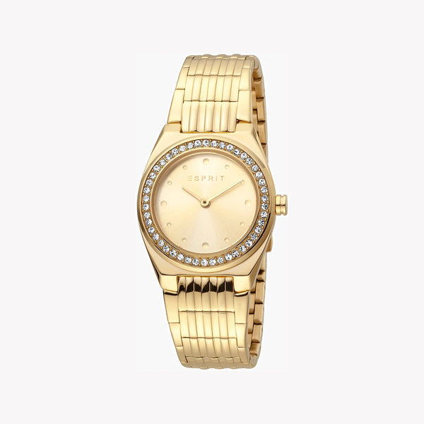 ESPRIT Women's Watch with Gold Stainless Steel Case and Gold Stainless Steel Band-0