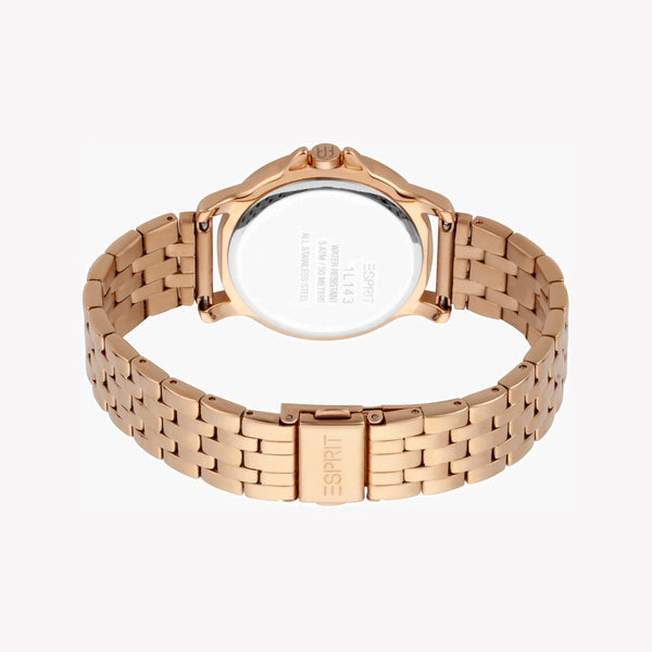 ESPRIT Women's Watch with Rose Gold Stainless Steel Case and Rose Gold Stainless Steel Band-2