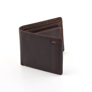 Nathan Men's Vintage Leather Wallet Brown-0