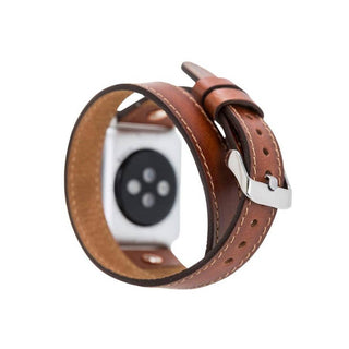 Joshua Double Tour Slim With Rose Gold Bead Apple Watch Leather Straps (Set of 3)-2