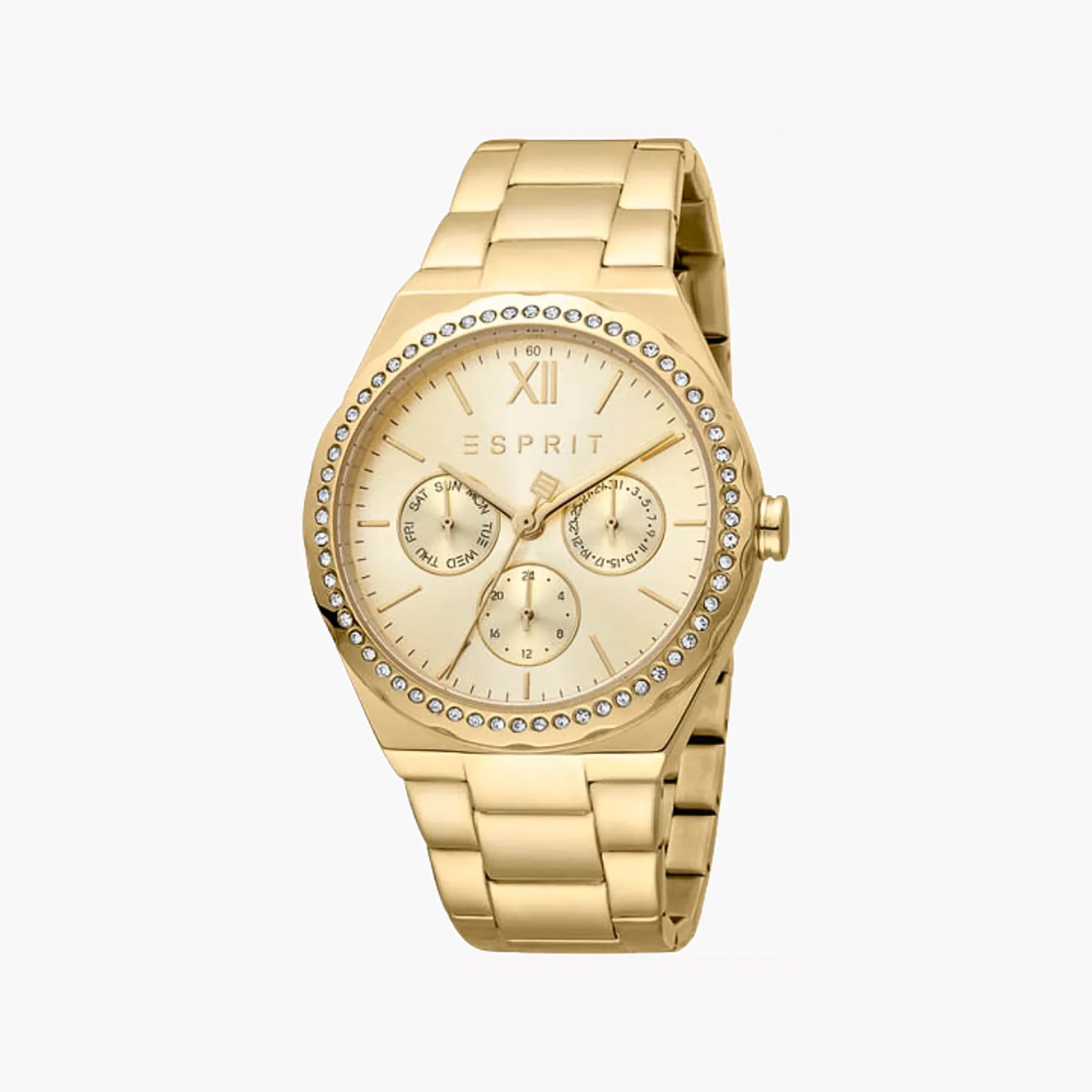 ESPRIT Women's Watch with Gold Stainless Steel Case and Gold Stainless Steel Band-0