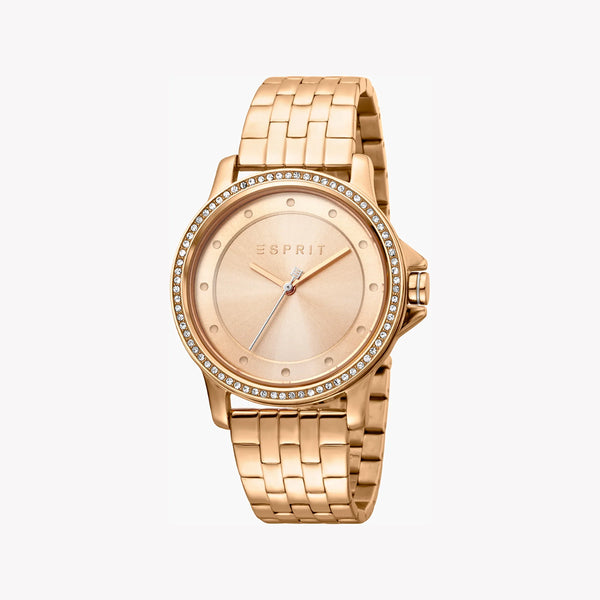 ESPRIT Women's Watch with Rose Gold Stainless Steel Case and Rose Gold Stainless Steel Band-0