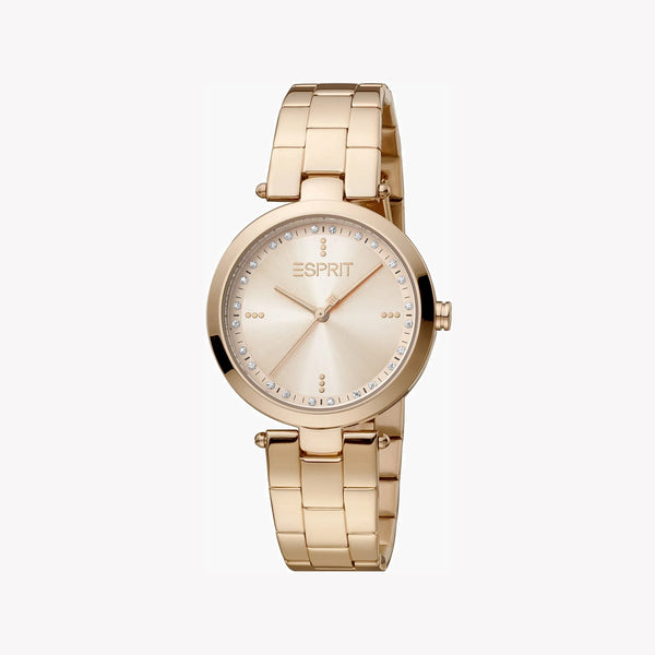 ESPRIT Women's Watch with Rose Gold Stainless Steel Case and Rose Gold Stainless Steel Band-0