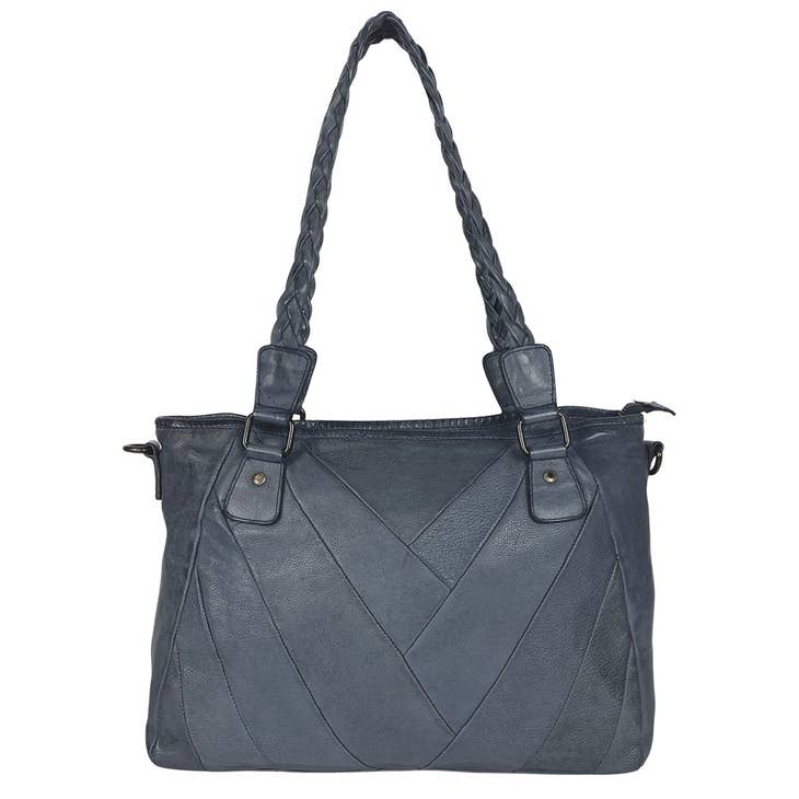 Lisa Ladies Washed Leather Shoulder Handbag-6