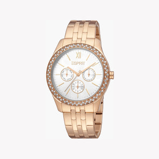 ESPRIT Women's Watch with Rose Gold Stainless Steel Case and Rose Gold Stainless Steel Band-0