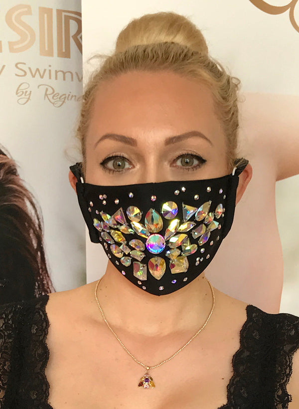 Shine Crystal Mask - Black-0