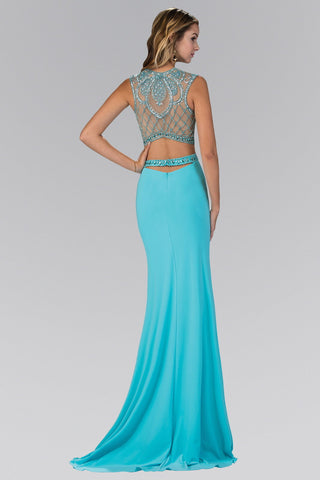 Jersey Long Dress with Side and Back Cutout and Side Slit-3