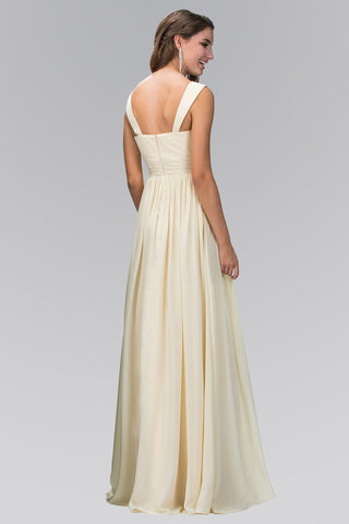 Sleeveless Chiffon Floor Length Dress-4