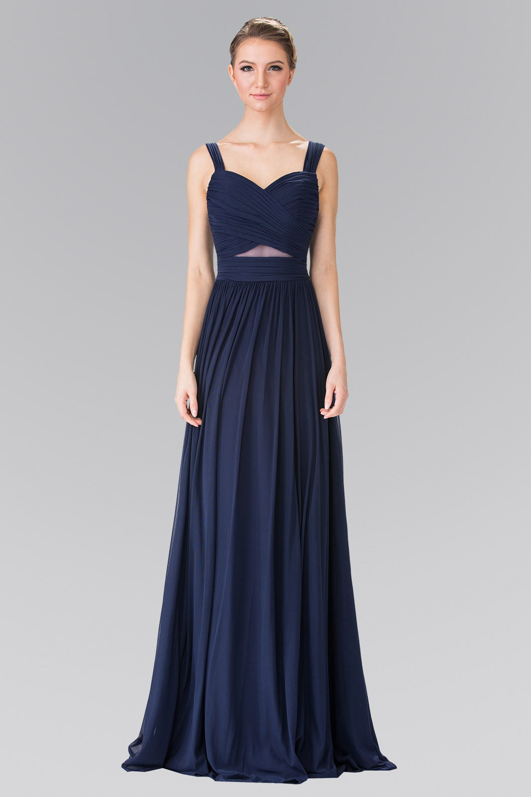 leated Bodice Bridesmaids Long Dress-6