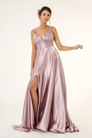 Mesmerizing High Slit A-line Dress by Elizabeth K-4