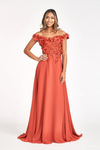 Sublime Off-shoulder Floral Neckline A-line Maxi Dress from Elizabeth K-4