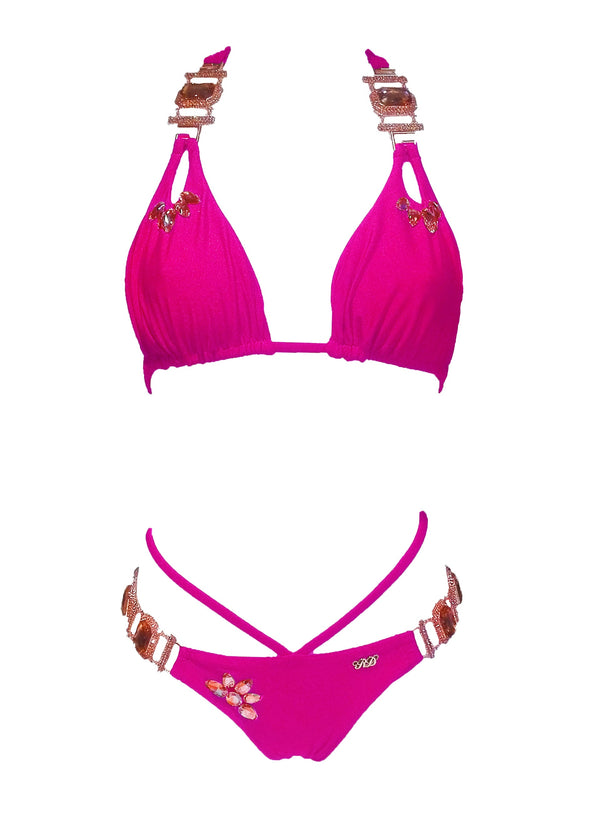 Hollywood Halter Top & Skimpy Bottom - Pink-1