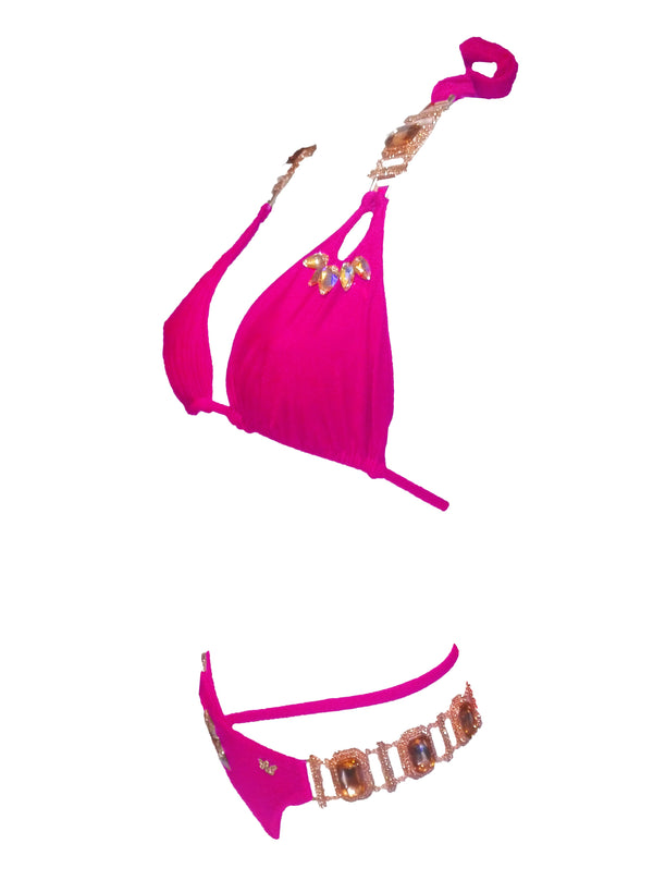 Hollywood Halter Top & Skimpy Bottom - Pink-2