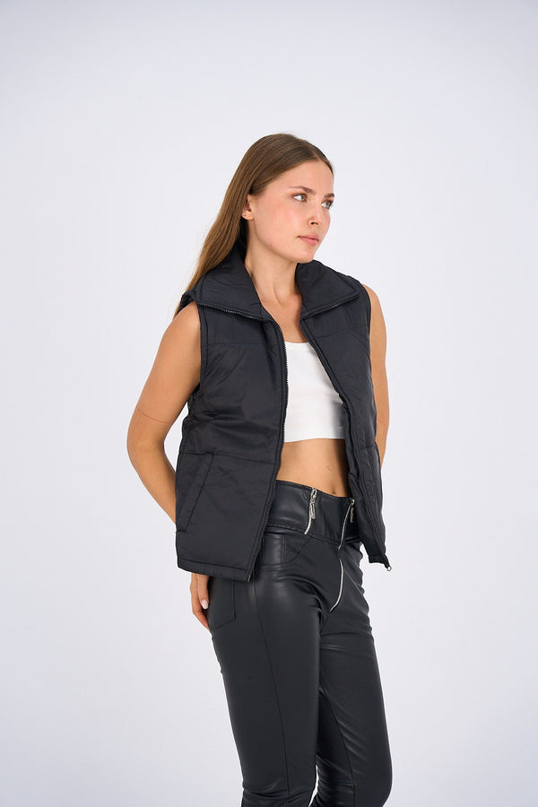 Puffer Vest - Black-4