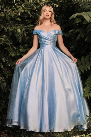 Off The Shoulder Organza Ball Gown-3