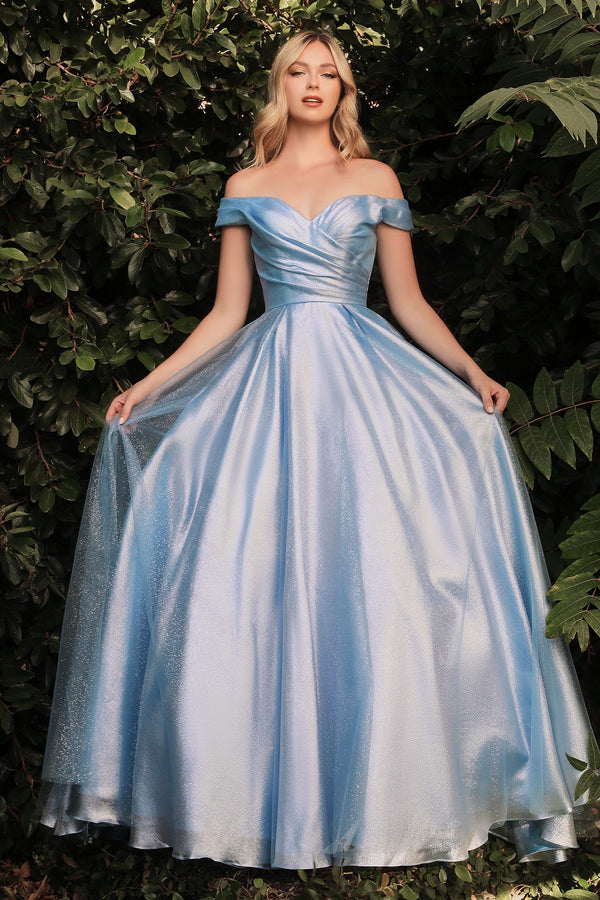 Off The Shoulder Organza Ball Gown-3