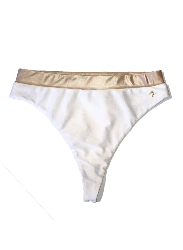 Kira High Waist Bottom - White-3