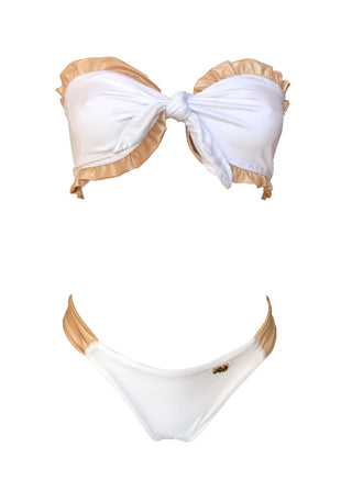 Lexy Bandeau Top & Classic Bottom - White-0