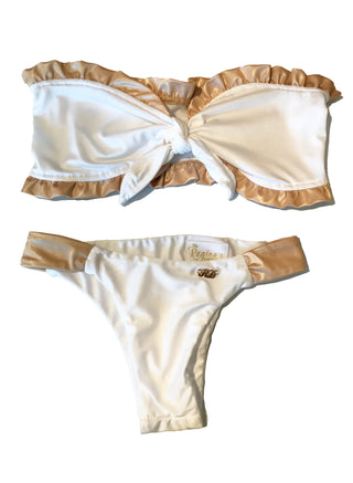 Lexy Bandeau Top & Classic Bottom - White-3