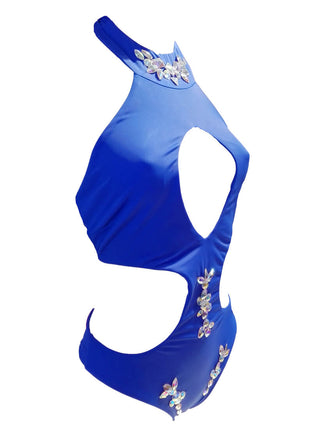 Malibu Rhinestone One Piece - Blue-4