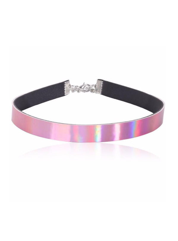 Pink Metal Shine Choker-0