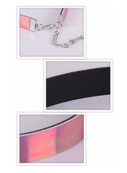 Pink Metal Shine Choker-2