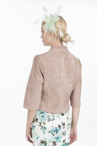 Mocha Faux Suede Jacket-1