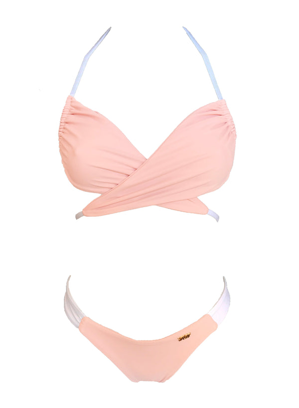 Niké Wrap Top & Classic Bottom - Powder Pink-0