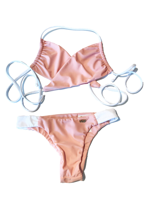 Niké Wrap Top & Classic Bottom - Powder Pink-3