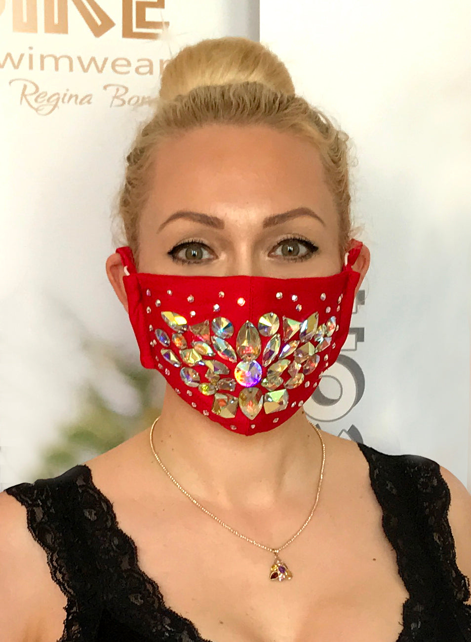 Shine Crystal Mask - Red-0