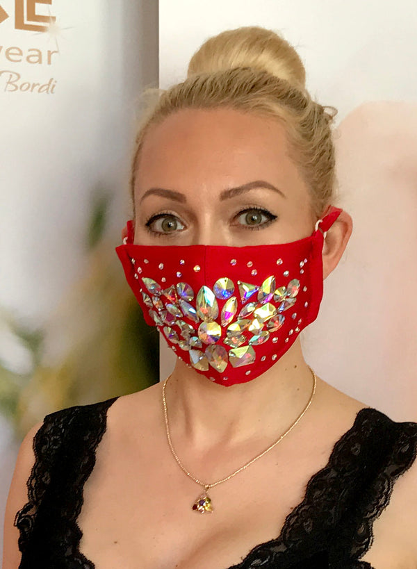 Shine Crystal Mask - Red-1