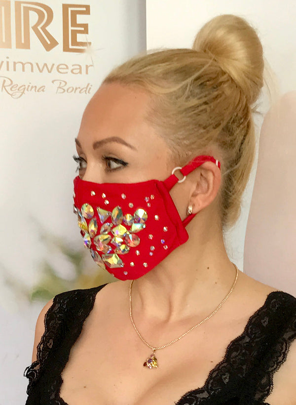 Shine Crystal Mask - Red-2