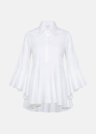 Sesta Italian Design White Gabardine Shirt-1