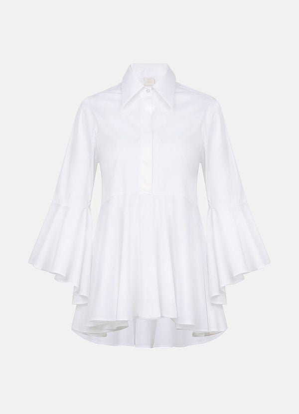 Sesta Italian Design White Gabardine Shirt-1