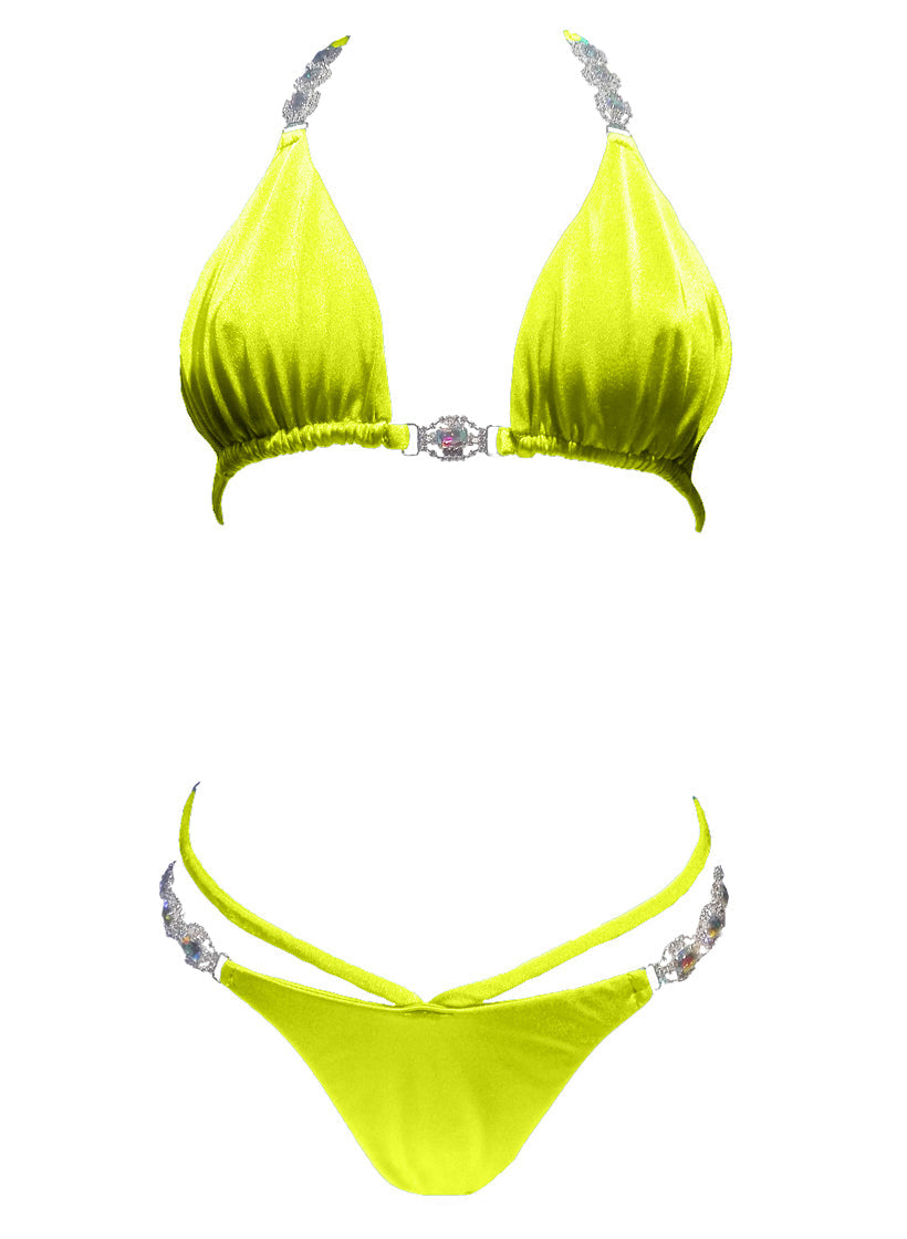 Shanel Triangle Top & Tango Bottom - Neon Yellow-1