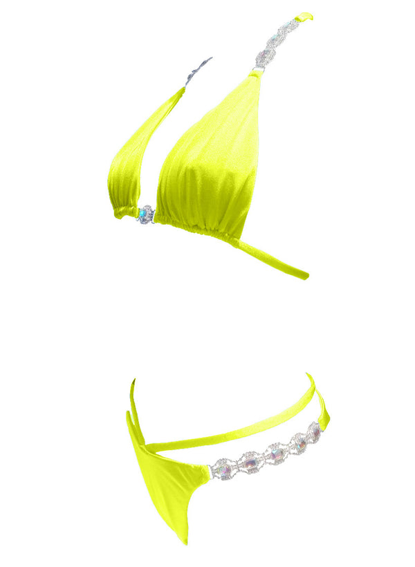 Shanel Triangle Top & Tango Bottom - Neon Yellow-2