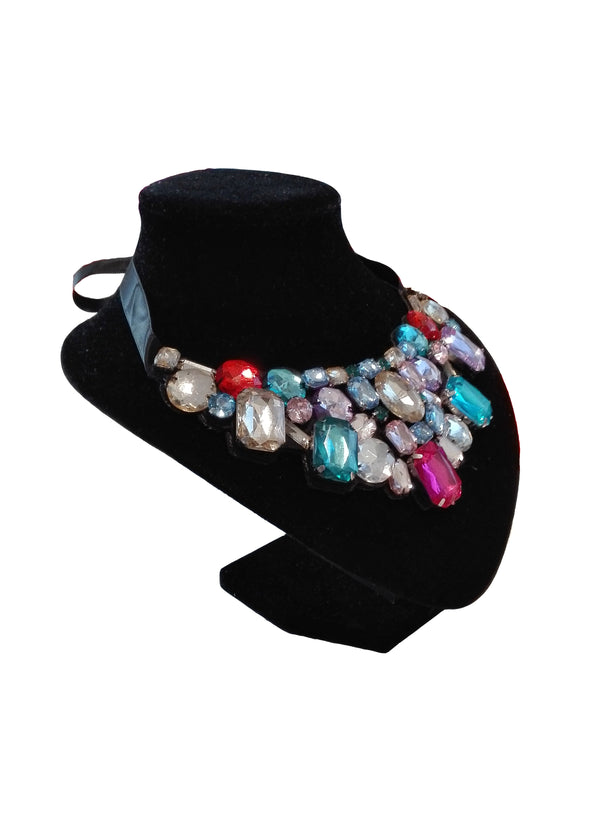 Gemstone Bow Tie Necklace-2