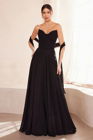 Strapless sweetheart neckline A-line dress-0