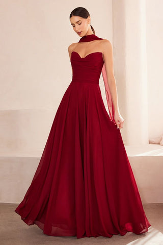 Strapless sweetheart neckline A-line dress-1