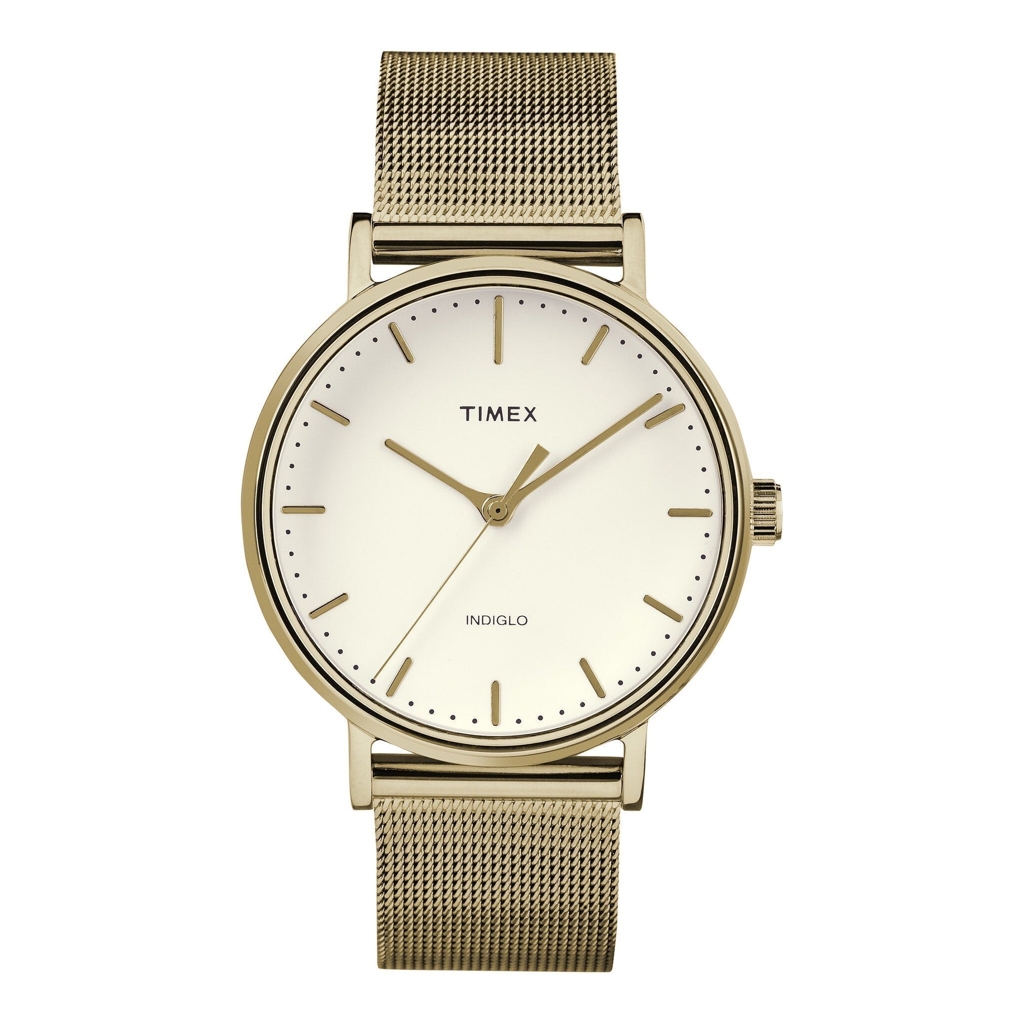 TIMEX Women's Watch with Gold Brass Case and Gold Stainless Steel Band-0