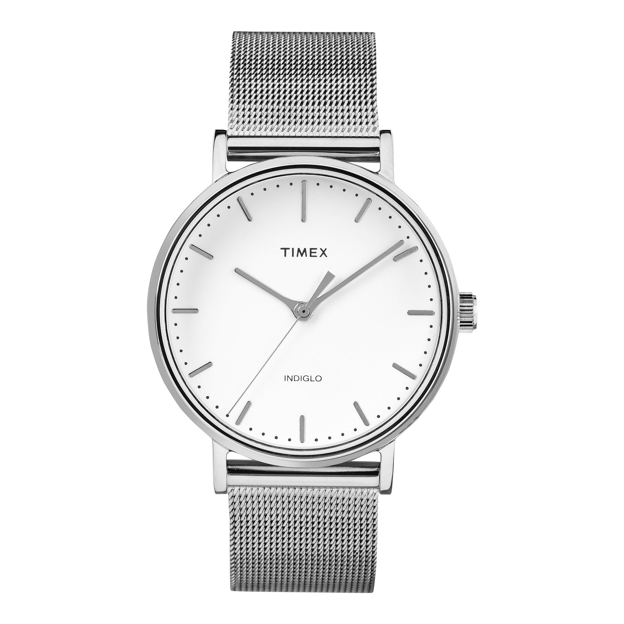 TIMEX Women's Watch with Silver Brass Case and Silver Stainless Steel Band-0