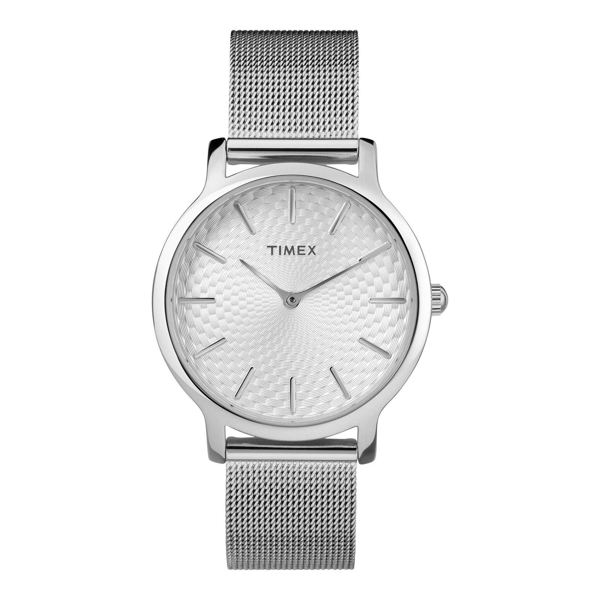 TIMEX Women's Watch with Silver Brass Case and Silver Stainless Steel Band-0