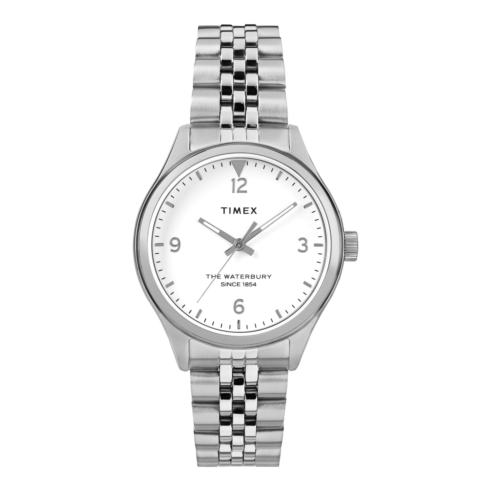 TIMEX Women's Watch with Silver Stainless Steel Case and Silver Stainless Steel Band-0