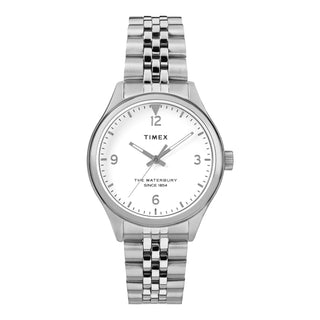 TIMEX Women's Watch with Silver Stainless Steel Case and Silver Stainless Steel Band-0