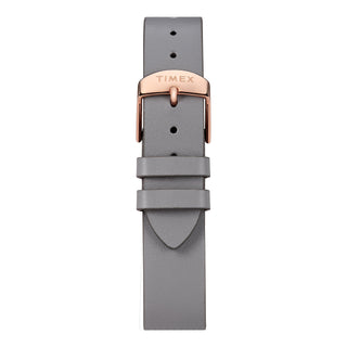 TIMEX Women's Watch with Rose Gold Brass Case and Gray Leather Band-2