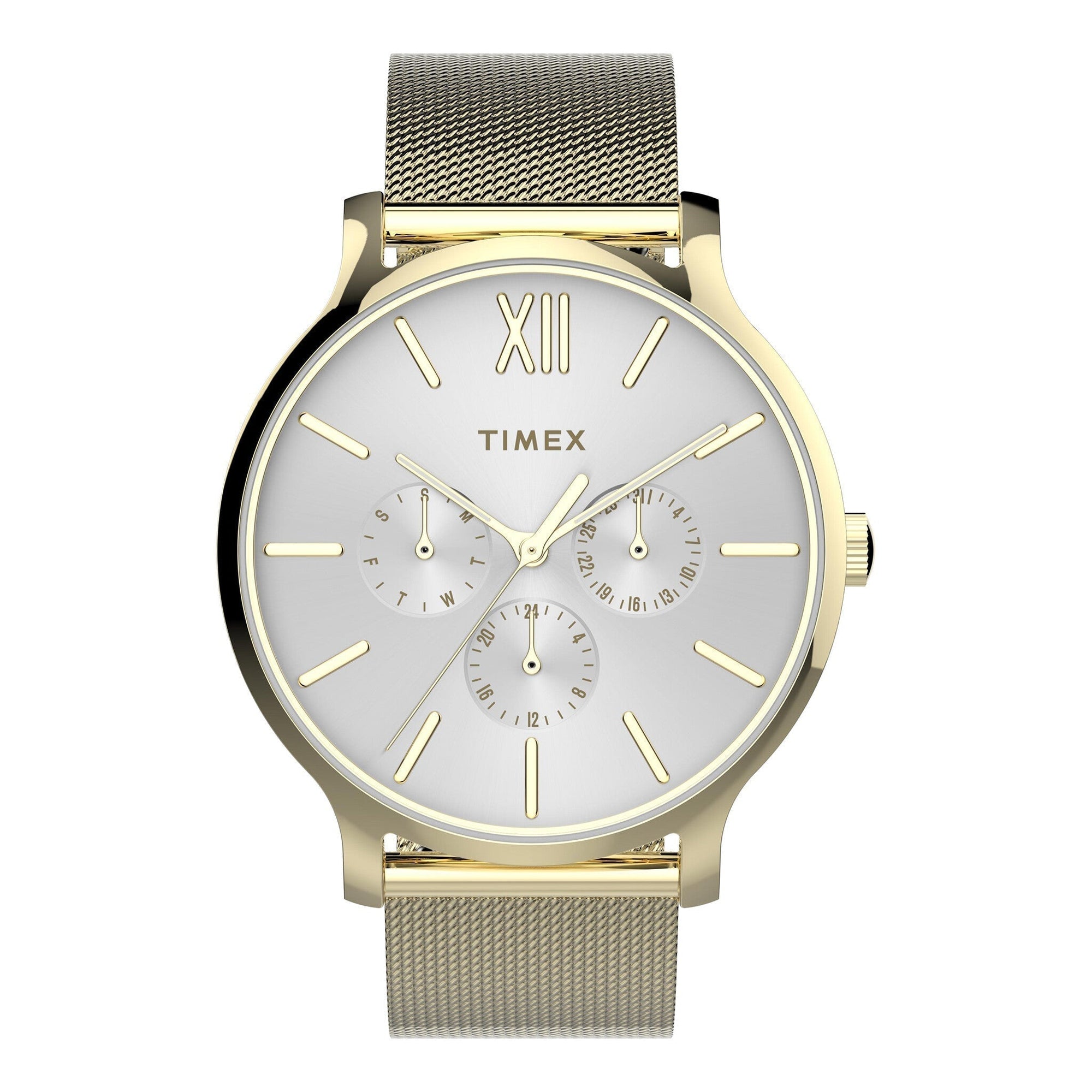 TIMEX Women's Watch with Gold Brass Case and Gold Stainless Steel Band-0