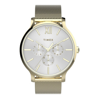 TIMEX Women's Watch with Gold Brass Case and Gold Stainless Steel Band-0